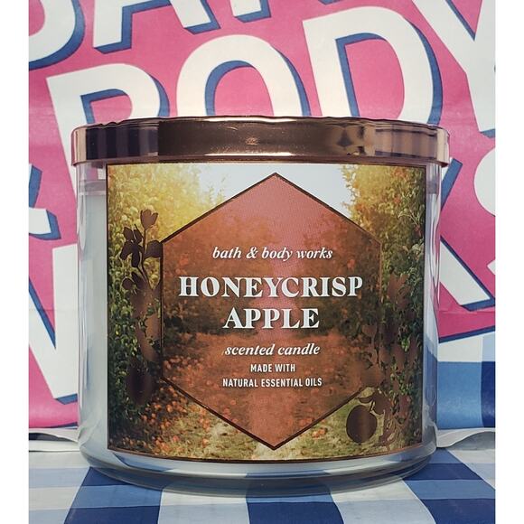 BBW Honeycrisp Apple Large 3 Wick Candle Home Fragrance Decor - Picture 1 of 2